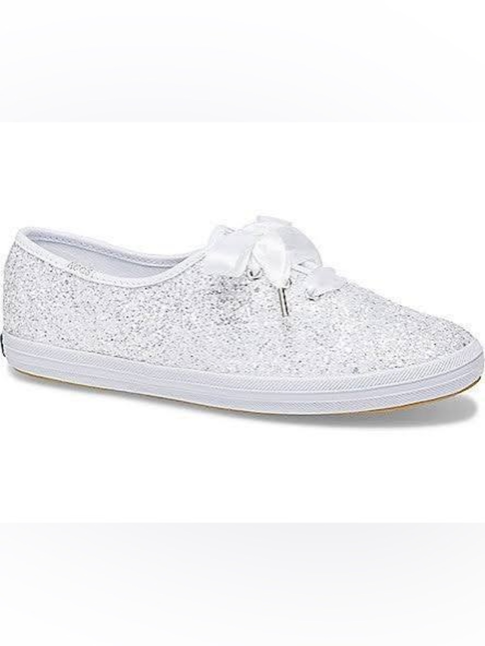 Keds Kate Spade- Glitter Ribbon Lace-Up Women’s Sneaker - White